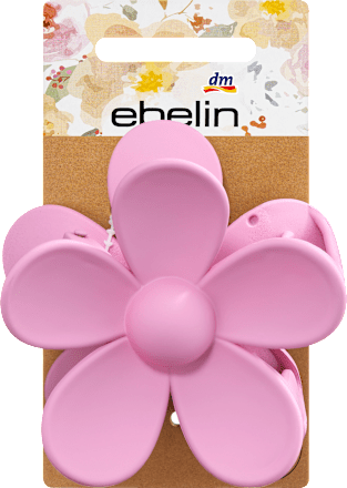 Haarklammer Blume pink ebelin