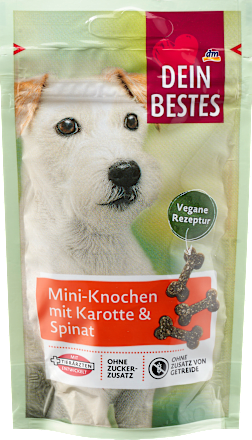 Hundeleckerli Mini-Knochen mit Karotte und Spinat Dein Bestes