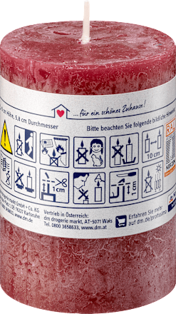 Rustična sveća, u bordo boji ,80/58  Profissimo