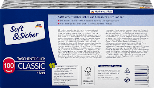 Taschentücher Box Design Soft&Sicher