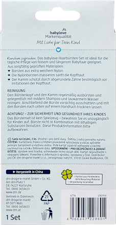 Bürstenset rosa Schwan, 2tlg babylove