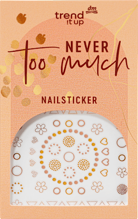Nagelsticker Set never too much trend !t up