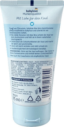 Gesichtscreme Aloe Vera sensitiv  babylove