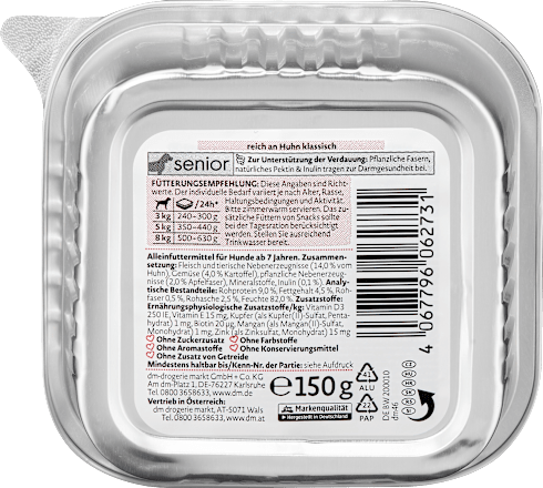 Храна за възрастни кучета с пилешко DEIN BESTES