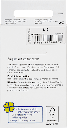 Ohrstecker rosévergoldeter Modeschmuck ebelin