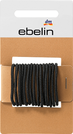 Haargummis dünn schwarz ebelin