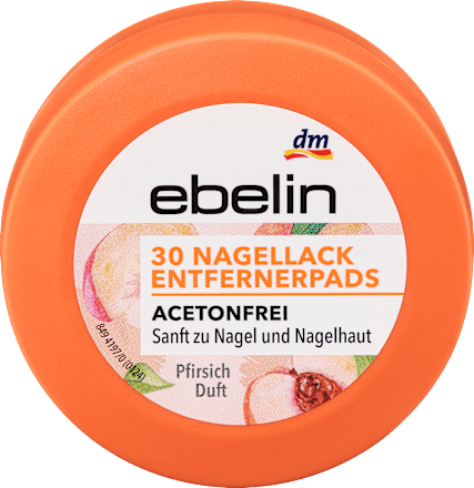 Blazinice za odstranjevanje laka za nohte z vonjem breskve, brez acetona ebelin