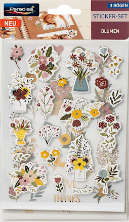 Stickerset Blumen Paradies