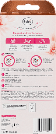 Maszynka do golenia z 5 ostrzami Elegance Balea