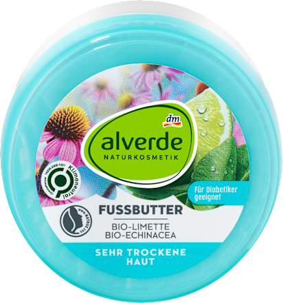 Fußbutter Bio-Limette Bio-Echinacea alverde NATURKOSMETIK