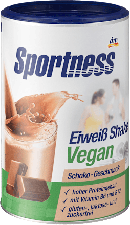 Eiweiß Shake Pulver Schoko-Geschmack, vegan Sportness
