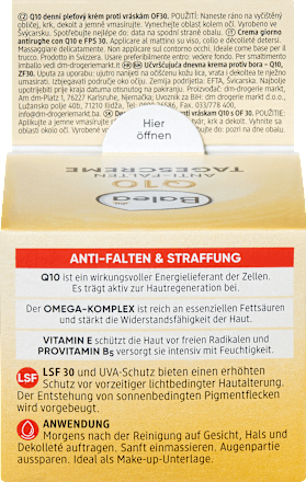 Crema giorno antirughe con Q10, SPF30 Balea