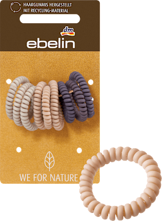 Spiralhaargummis matt recycelt ebelin