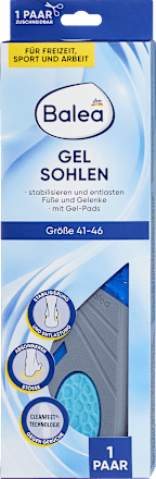 Einlegesohlen Gel Sohle, Gr. 41-46 (1 Paar)  Balea