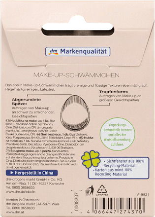 Gąbeczka do makijażu owalna ebelin