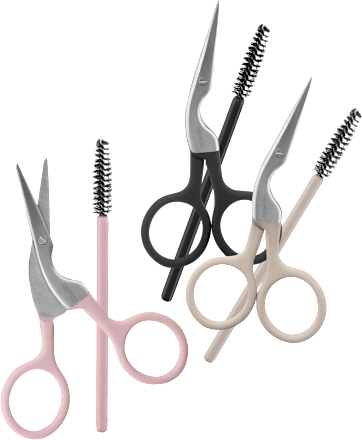 Nożyczki do brwi ze szczoteczką ebelin