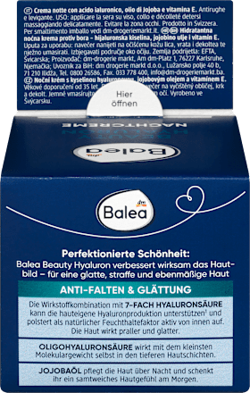 Beauty Hyaluron noční krém s kyselinou hyaluronovou Balea