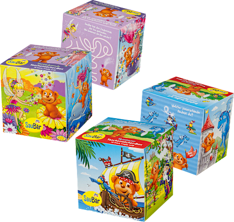Kinder Taschentücher Box sortiert SauBär