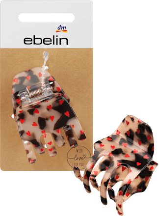 Haarklammer mit Herzchenprint ebelin