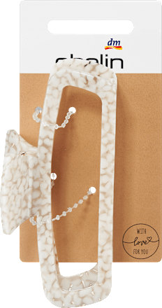 Haarklammer Kieselstein-Optik weiß ebelin