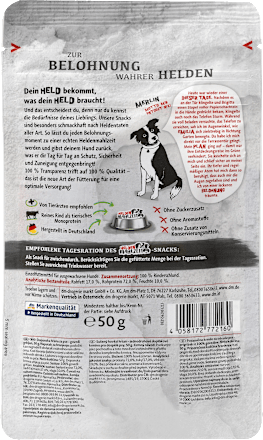 Hundeleckerli purer Rinderschlund, Heldenmahlzeit Dein Bestes