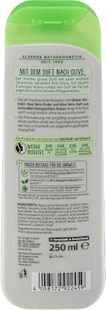 Żel pod prysznic, oliwki i aloes alverde NATURKOSMETIK