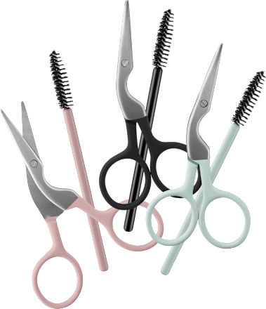 Nożyczki do brwi ze szczoteczką ebelin