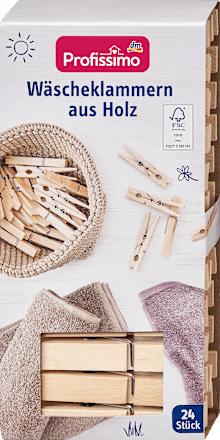 Wäscheklammern aus Holz Profissimo