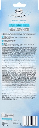 Vložky do topánok čierne, veľkosť 42-44 (8 párov) Balea