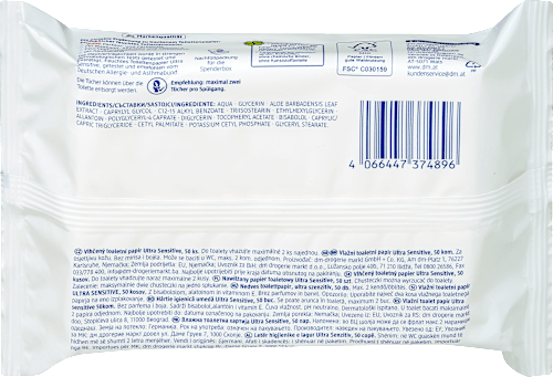 Vlhčený toaletný papier Ultra Sensitive Sanft&Sicher