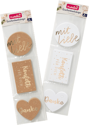 Geschenkanhänger veredelt Profissimo