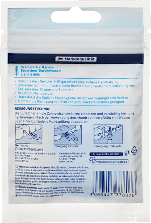 Interdentalne četkice sa drškom- veličina 3, konusne fine Dontodent