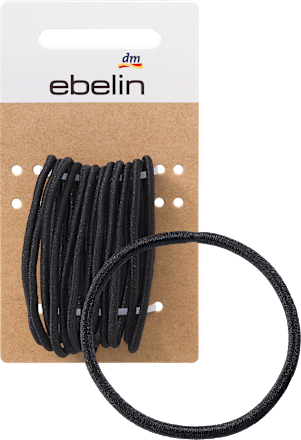 Gumki do włosów cienkie czarne ebelin