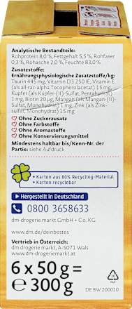 Nassfutter Katze mit Huhn, Rind & Ente in Sauce, kleine Mahlzeit (6x50 g) Dein Bestes