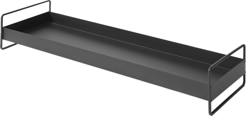 Tablett aus Metall, schwarz (50x16x9cm) BOLTZE