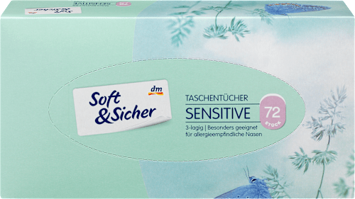 Taschentücher Box sensitive 3-lagig Soft&Sicher