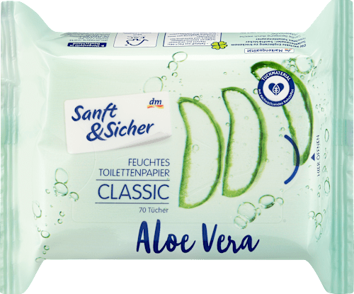 Nedves toalettpapír Classic, aloe verával Sanft&Sicher