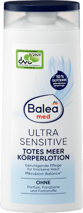 Losjon za telo ULTRA SENSITIVE z ureo in mineralnimi solmi Mrtvega morja Balea med