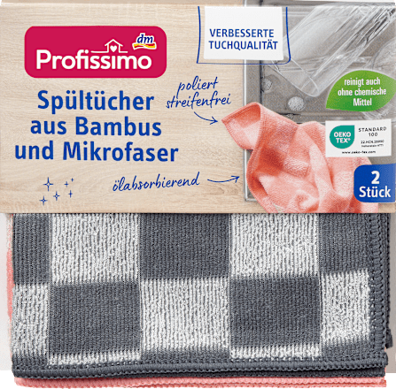 Spültücher aus Bambus und Mikrofaser Profissimo