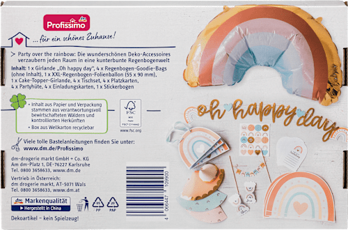 Party-Deko-Set Regenbogen Profissimo