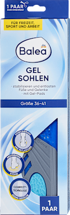 Стелки за обувки Gel, размер 36-41, (1 чифт) Balea