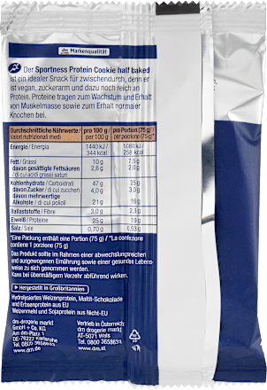 Cookie proteico vegano con gocce di cioccolato Sportness