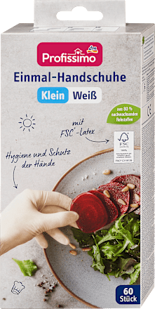 Einmal-Handschuhe Latex weiß Klein Profissimo