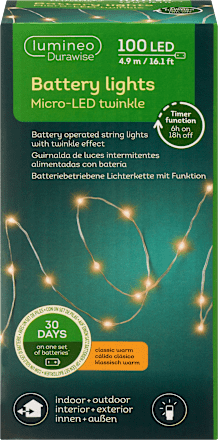LED Lichterkette, klassisch warm (100er Micro Durawise) Dekorieren & Einrichten