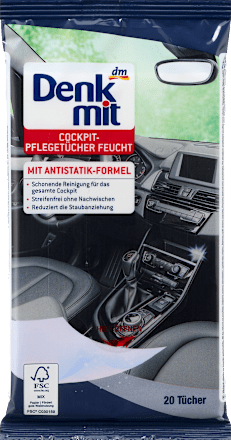 Vlhčené utierky na interiér automobilu Denkmit