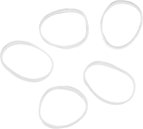 Mini-Haargummis in Organza-Säckchen transparent ebelin