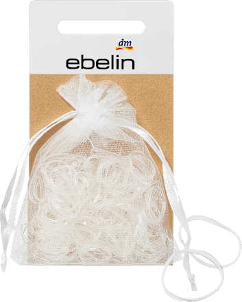 Mini-Haargummis in Organza-Säckchen transparent ebelin