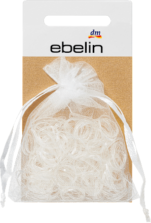 Mini-Haargummis in Organza-Säckchen transparent ebelin