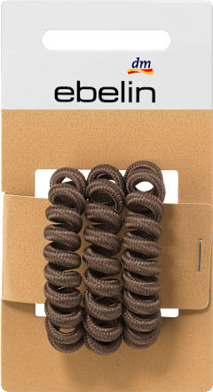 Haargummis Spirale schwarz/braun/beige ebelin