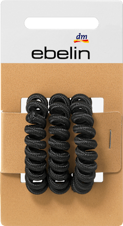Haargummis Spirale schwarz/braun/beige ebelin